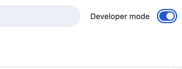Step 2: Developer Mode